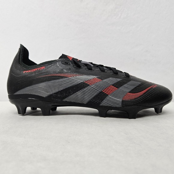 Adidas Predator League FG/MG Soccer Cleats ID1328 Black Grey Red Men's Sz 11.5 - Picture 11 of 11